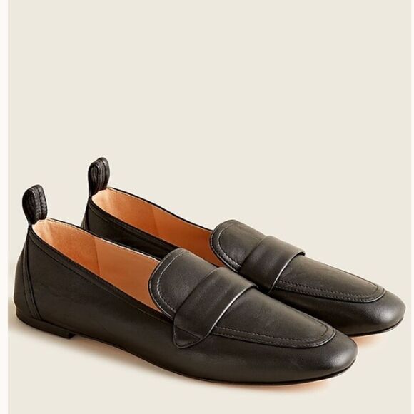 J. Crew Shoes - J.crew marie tab black leather loafers